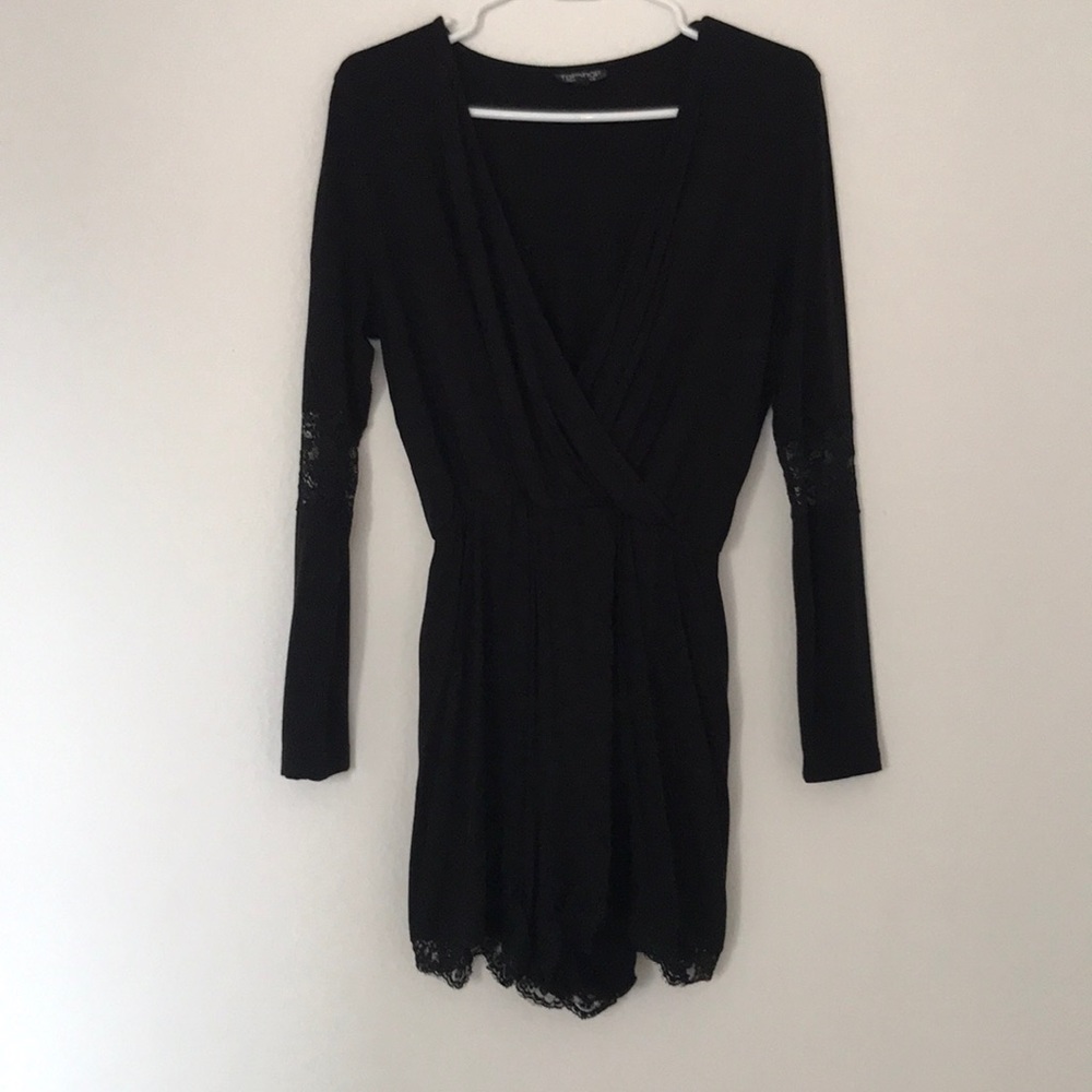 Topshop Black Lace Romper
